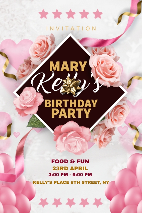 Modele Carte D Invitation A Une Fete D Anniversaire Postermywall Modele Carte D Invitation A Une Fete D Anniversaire Postermywall