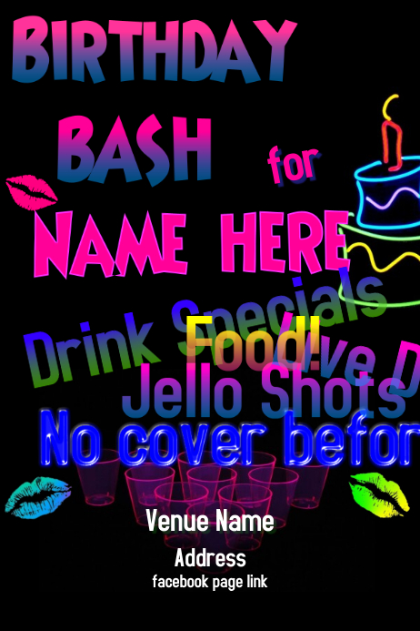 Modele Fete D Anniversaire Bash Postermywall Modele Fete D Anniversaire Bash Postermywall