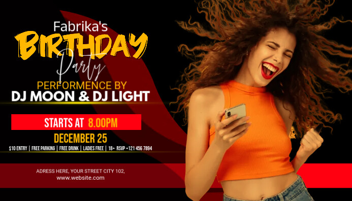 Birthday Party Blog header Template | PosterMyWall