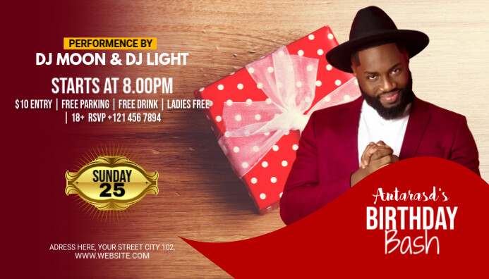 Birthday Party Blog Header Template | PosterMyWall