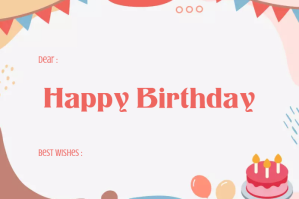 White Birthday Party Card Label Template
