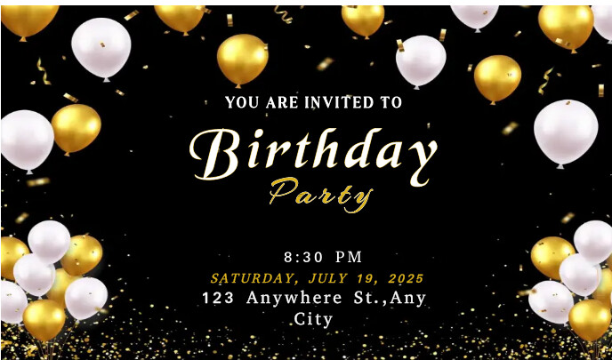 Birthday party 标记 template