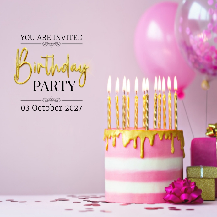 Birthday party Template PosterMyWall