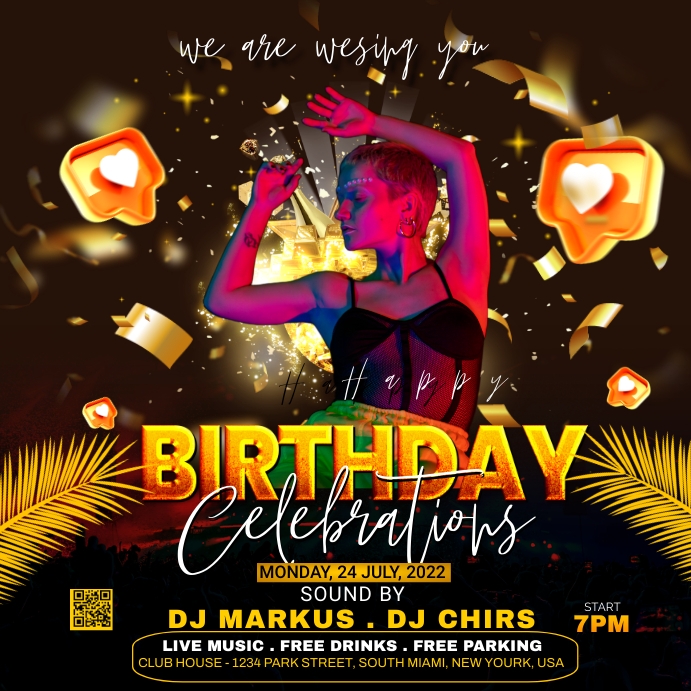 birthday party Template PosterMyWall