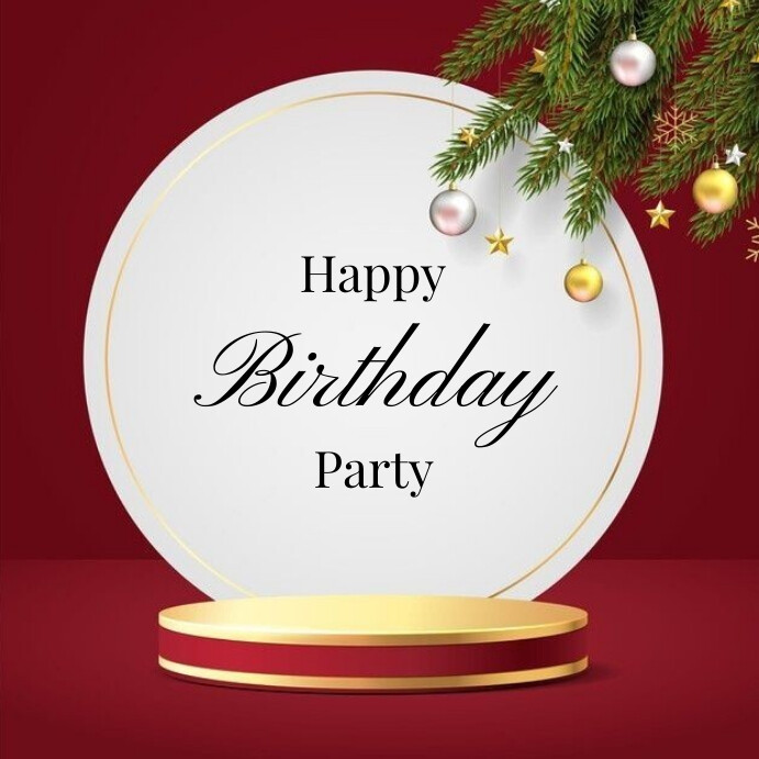 Birthday party Wpis na Instagrama template