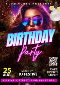 Birthday party A5 template