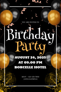 Birthday Party Poster template