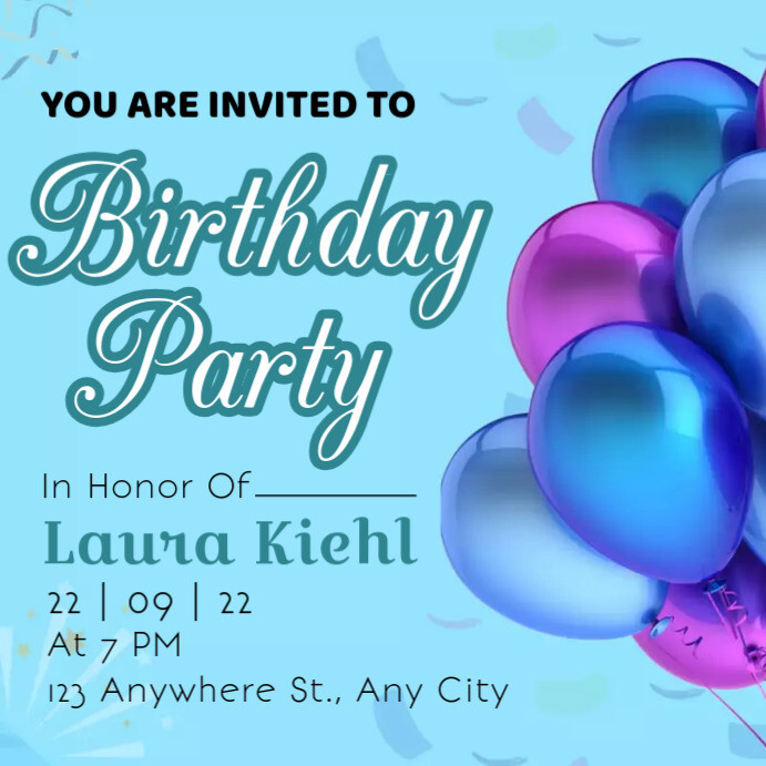 Birthday Party Template PosterMyWall