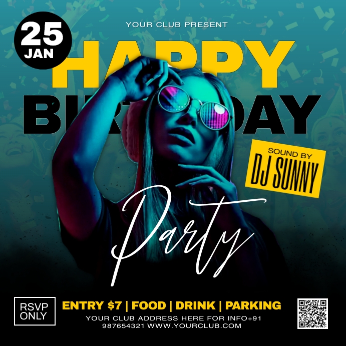 Birthday party Template PosterMyWall