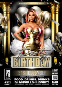 BIRTHDAY PARTY A6 template