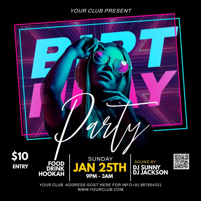 Birthday party Template PosterMyWall