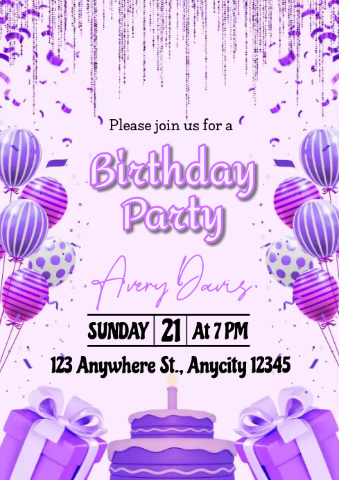 Birthday Party Template PosterMyWall