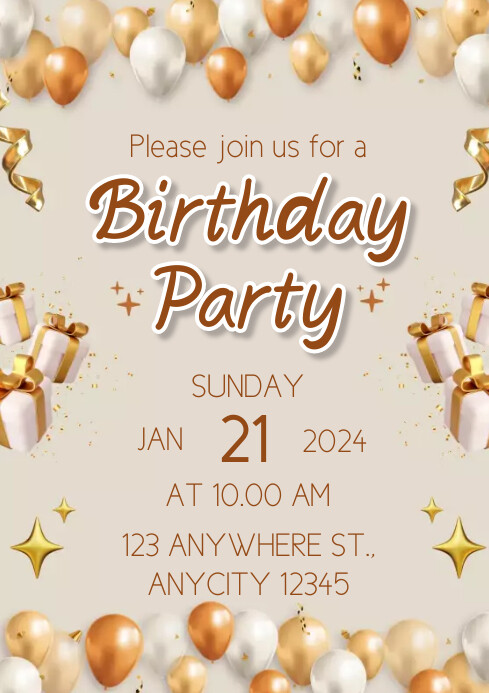 Birthday Party Template PosterMyWall