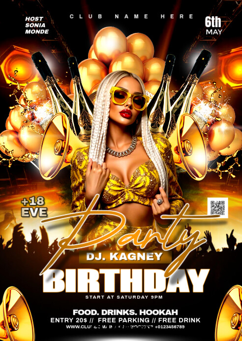 BIRTHDAY PARTY A6 template