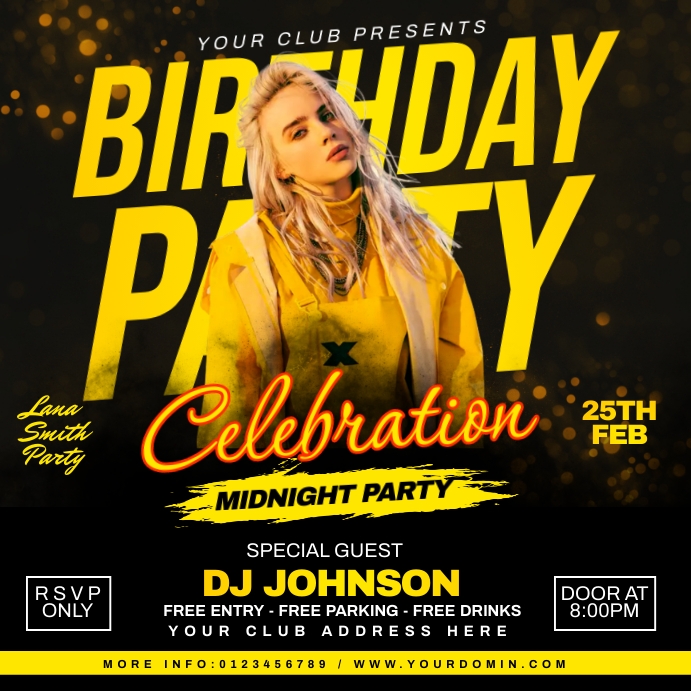 Birthday party Template PosterMyWall