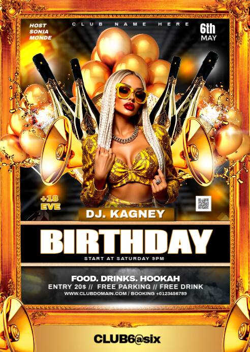 BIRTHDAY PARTY A6 template