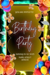 birthday party Poster template
