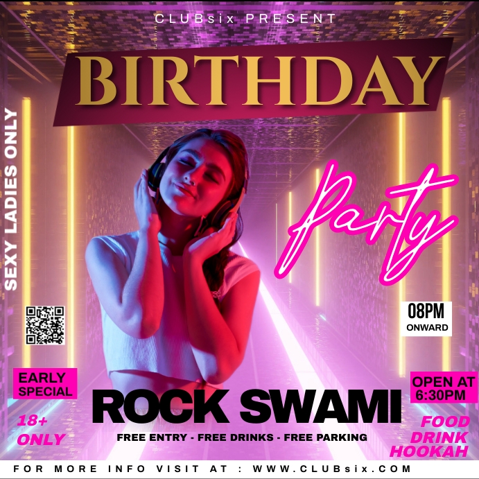 birthday party Template PosterMyWall