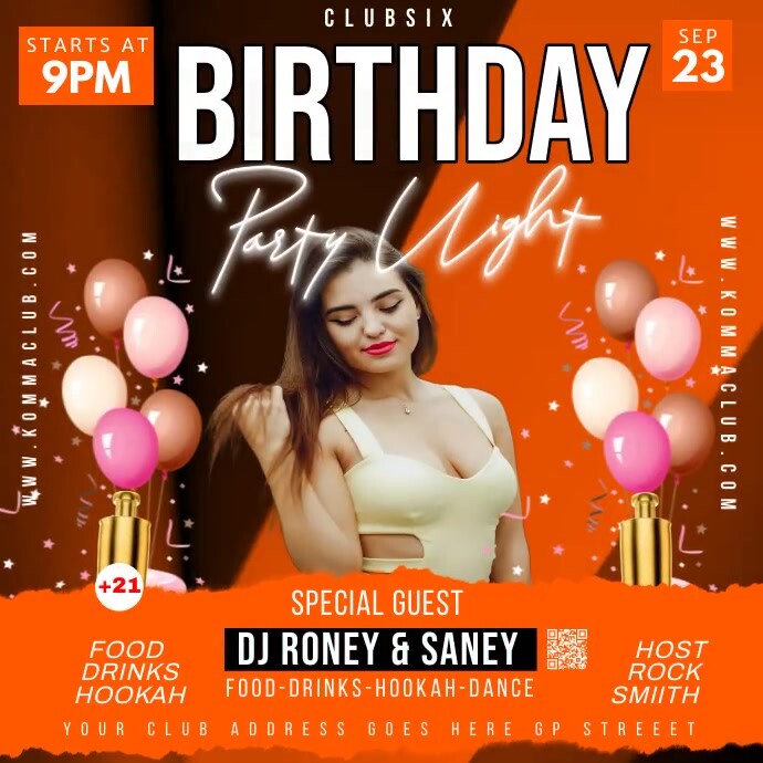 birthday party Template PosterMyWall