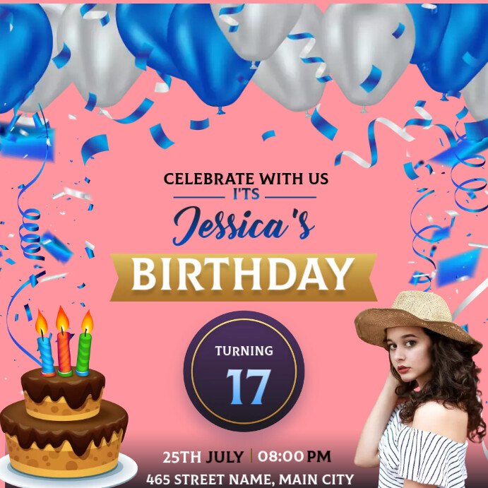 BIRTHDAY PARTY Template PosterMyWall