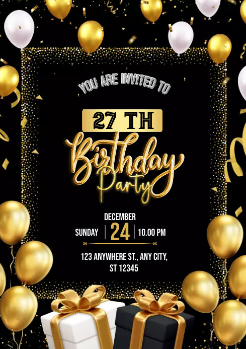 Design In Birthday Birthday Party Template | PosterMyWall