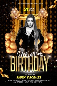 BIRTHDAY PARTY Poster template