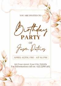 Birthday party A3 template