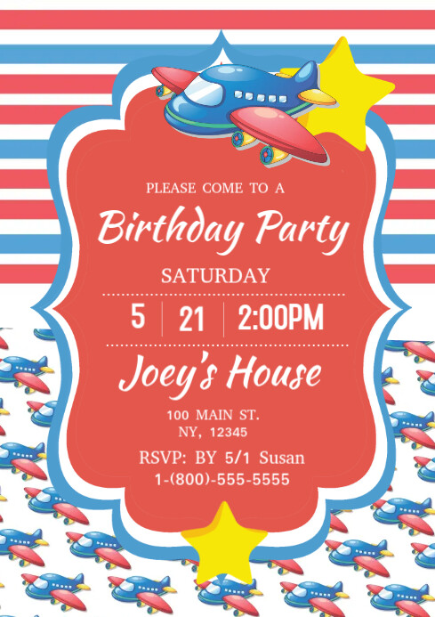 Birthday Party Template | PosterMyWall