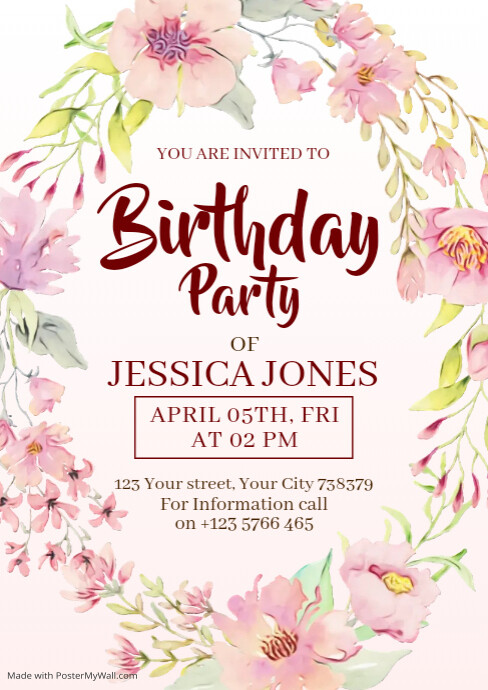 Birthday party Template | PosterMyWall