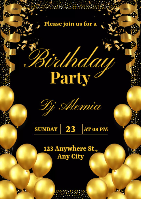 Design In Birthday Birthday Party Template | PosterMyWall