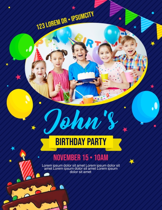BIRTHDAY PARTY FLYER (2) Template PosterMyWall