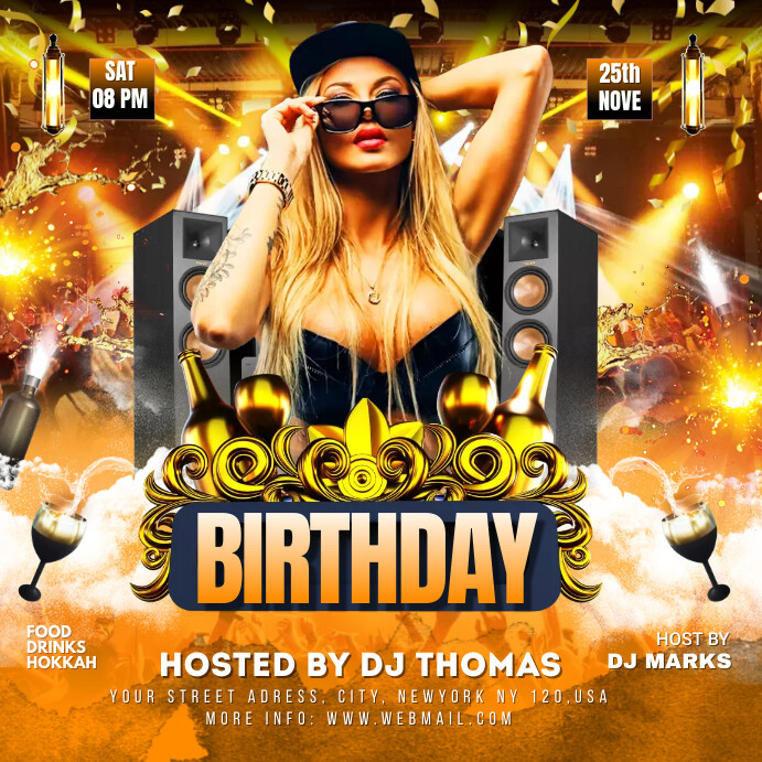 Birthday Party Flyer Template PosterMyWall