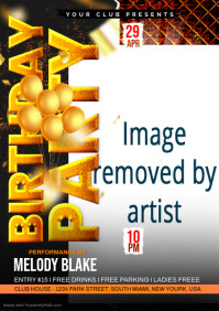 Birthday Party flyer A3 template