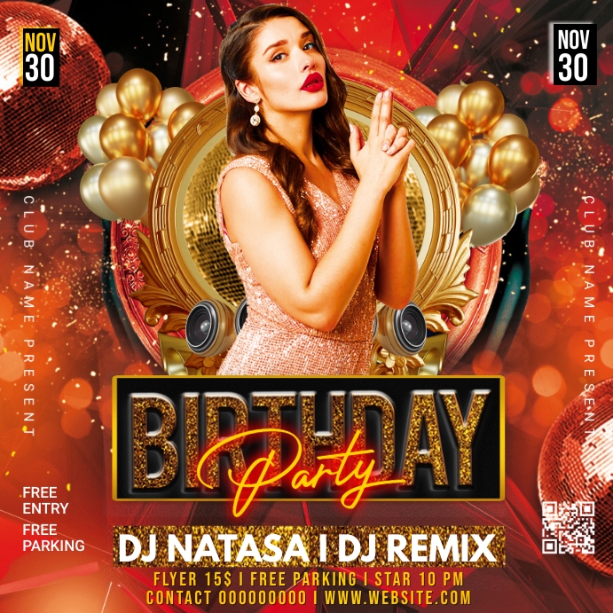 Birthday party flyer Template PosterMyWall