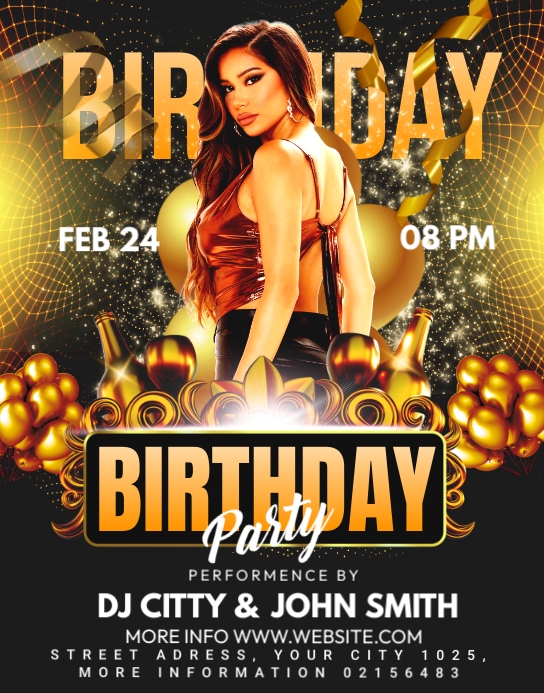 Birthday Party Flyer Template PosterMyWall