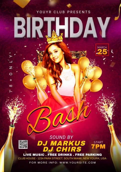 Birthday Party Flyer Template PosterMyWall birthday-party-flyer-template-postermywall