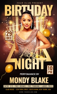 Birthday party flyer US Legal template