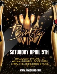 birthday party flyer 传单(美国信函) template