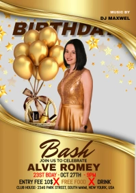 BIRTHDAY PARTY FLYER A1 template
