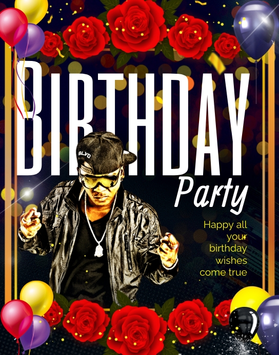 birthday party flyer Template PosterMyWall