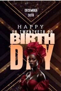 Birthday party flyer template design