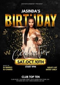 Birthday party flyer template A1