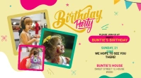Birthday Party Greeting Display digitale (16:9) template