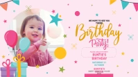 Birthday Party Greeting Digital Display (16:9) template