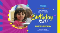 Birthday Party Greeting Digital Display (16:9) template