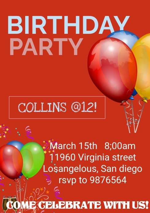 Modele Carte D Invitation De Fete D Anniversaire Postermywall Modele Carte D Invitation De Fete D Anniversaire Postermywall