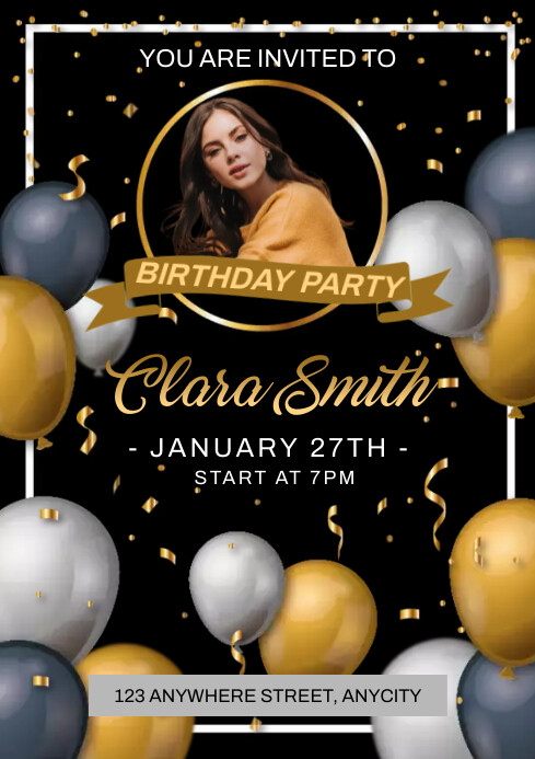 My Birthadsay Party Invetesion Birthday Party Invitation Template | PosterMyWall