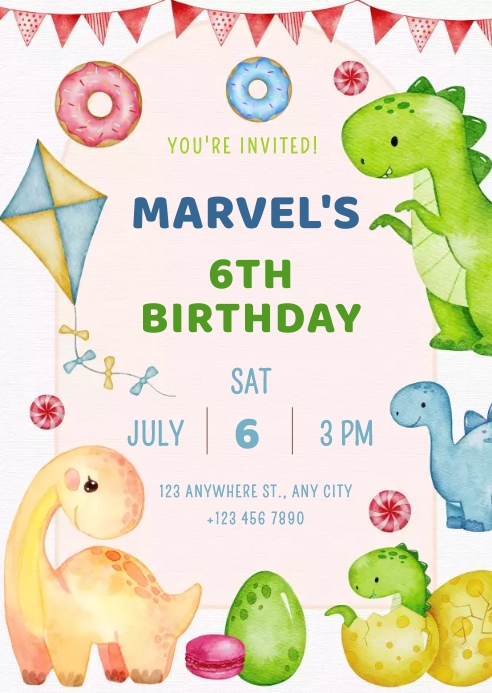 Birthday Party Invitation Template | PosterMyWall