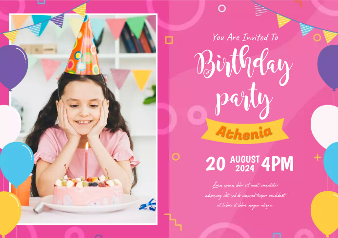 My Birthadsay Party Invetesion Birthday Party Invitation Template | PosterMyWall