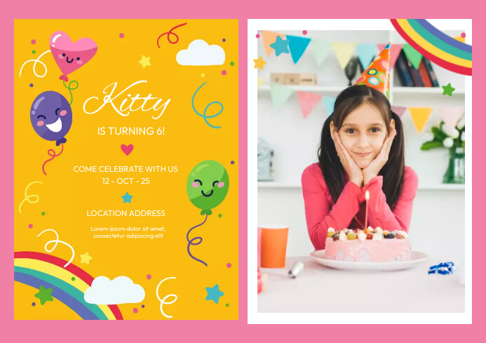 Birthday Party Invitation Template | PosterMyWall